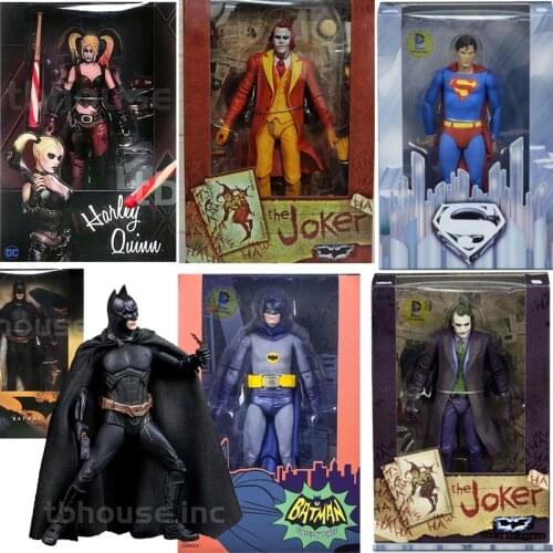 The Dark Knight Man Bruce Wayne Quinn NECA The Joker Heath Ledger Action Figure Toys Model PVC for Children Gift