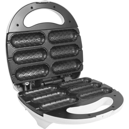 Electric Crispy Corn Hotdog Waffle Maker Mini French Muffin Hot Dog Lolly Stick Sausage Machine Breakfast Pan Baking Grill UK Pl