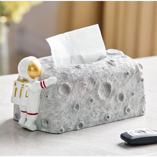 European Entry Lux Creative Cute Living Room Astronaut Tissue Box
