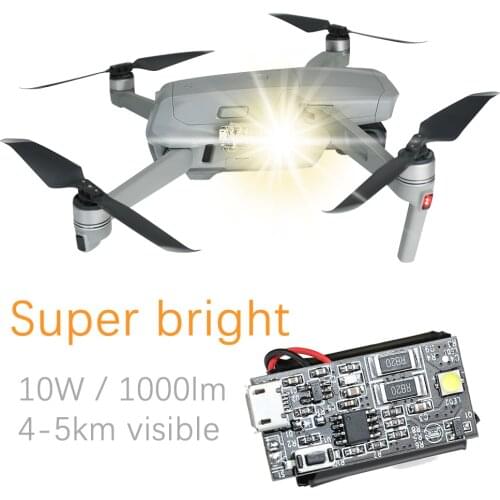 Flash Strobe Lamp Night 10W Super Bright 1000lm Flight Light for DJI Mini 2/Mavic Air 2 /Phantom /mavic Mini Drone Accessories