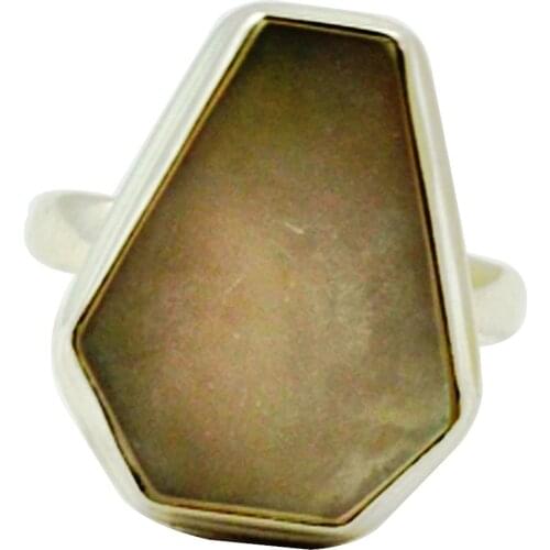 Lovegem Genuine Mother Of Pearl Ring 925 Sterling Silver,Size:9 , AR3020