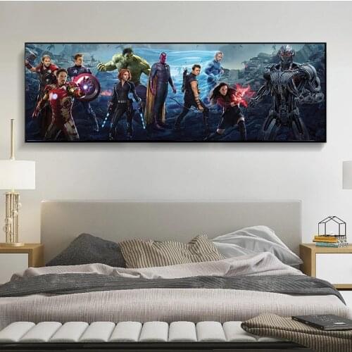 Marvel Avengers Canvas Poster EndGame Anime Movie Painting and Prints Wall Art Pictures for Living Room Home Decoration Cuadros