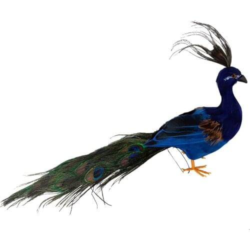 Simulation Peacock Home Decor Animal Sculpture Desktop Foam Feather Material Festival Supplies Garden Decoration Ornaments