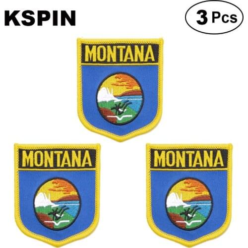 Montana Shiled Shape flag patches national flag patches for Cothing DIY Decoration