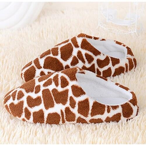 New Winter Warm Home Slippers Indoor Women Slippers Cute Animal Deer Pattern Shoe Female Girl Non Slip Slippers