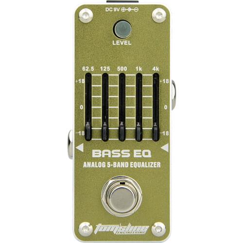 New AROMA AEB-3 BASS EQ 5-Band Bass Equalizer Mini Analogue Effect Pedal True Bypass