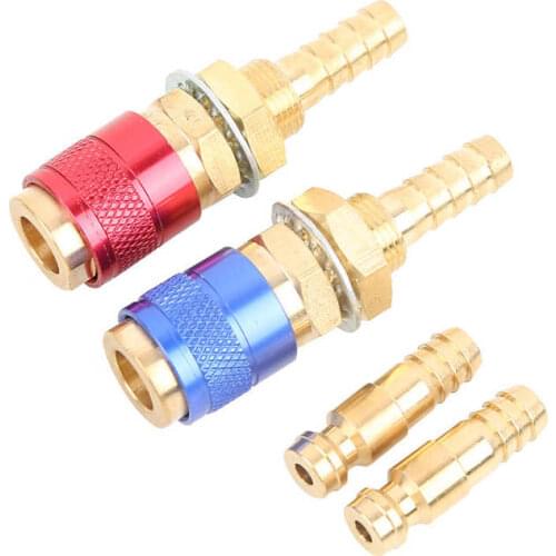 2x 8mm Water Cooled & Gas Adapter Quick Connector Fitting For TIG Welding Torch