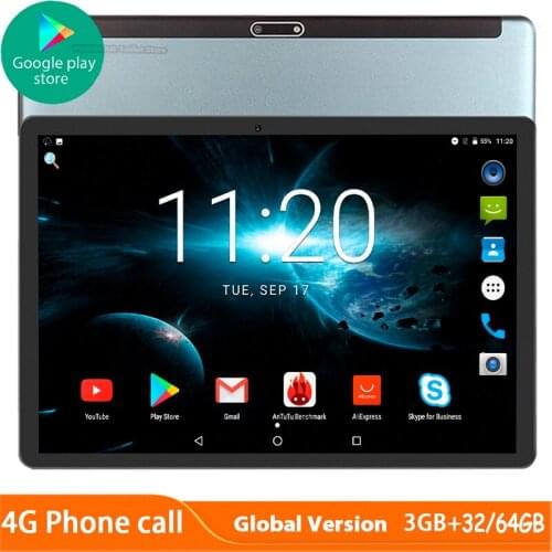 Global 5G wifi tablet 10 inch Octa Core Android 9.0 3GB RAM 32/64GB 1920x1200HD Screen 8.0MP Cameras 4G LTE Phone tablet GPS Pad