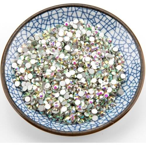 Flat Back Stones SS8 2.3mm-2.5mm Multicolor 1440pcs/Bag Glass Non Hot Fix Rhinestones For Decoration