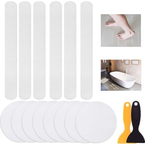 Anti Slip Strips Transparent Shower Stickers Bath Safety Strips Non Slip Strips for Bathtubs Showers Stairs Floors