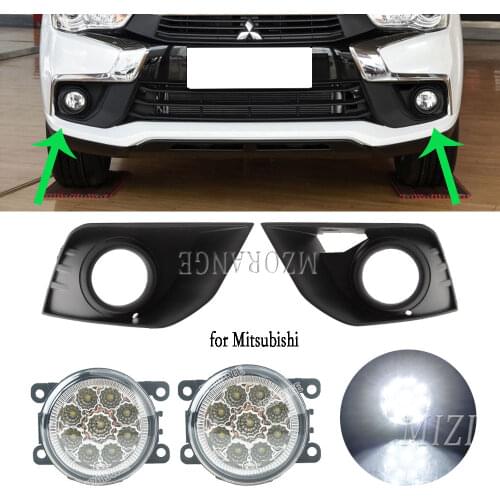 Fog lights for Mitsubishi ASX RVR Outlander Sport 2016-2018 fog light headlight foglights Grille wires Wiring Harness Switch Kit