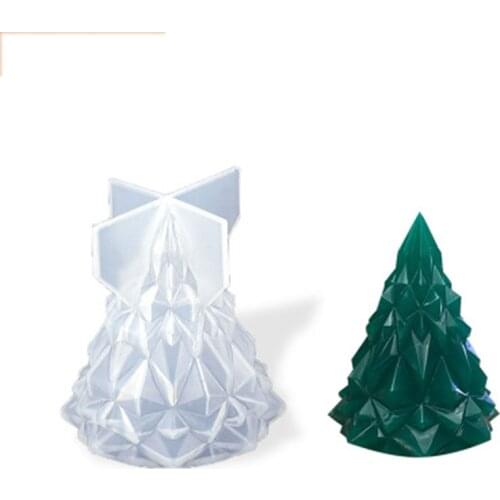 Christmas Tree Silicone Mold Christmas Decoration Diy Cake Baking Mold Aromatherapy Plaster Candle Mold Kitchen Supplies