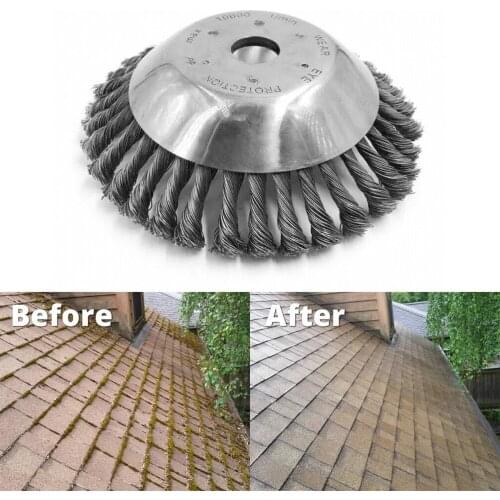 6inch/8inch Garden Weed Steel Wire Brush Lawn Mower Razors Lawn Mower Eater Trimmer Head Garden Weed Cleaning Tool