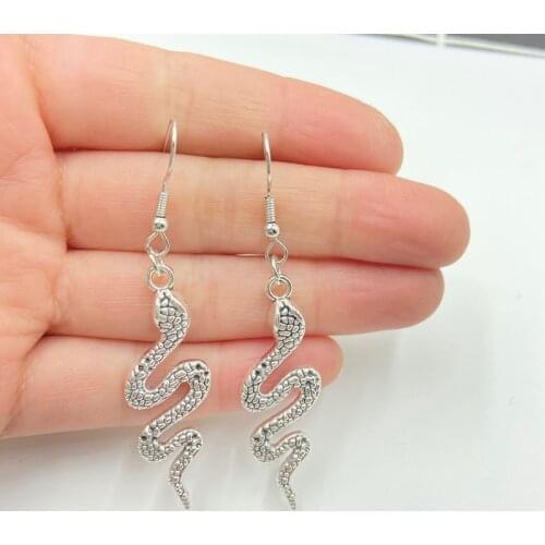 Lich-Gothic-Gift-Gothic-Tibetan Snake-Hoop Earrings-Circle-Snake-Goddess-Darkness-Declaration of Personality