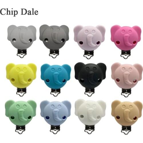 1PC Elephant Design Silicone Pacifier Clip For Nipple Infant Baby Pacifier Holder Dummy Clips Chains Accessories