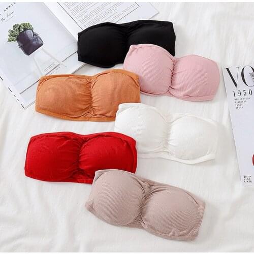 Bras for women elastic No trace beauty back ice silk anti walk light wrap chest womens bras fashion female sex padded new 7001