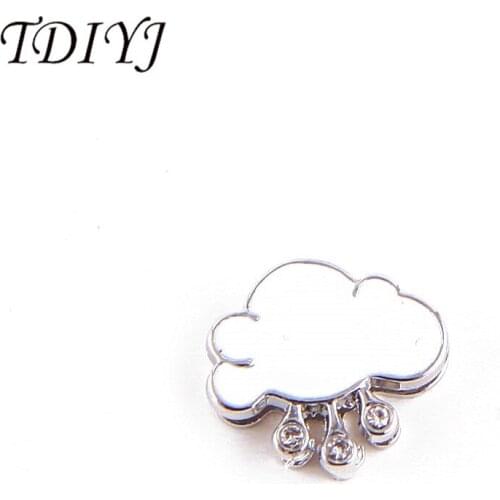 TDIYJ Alloy Mixed Cloud Slide Charms Fit For Stainless Steel Mesh Bracelets 12Pcs/lot