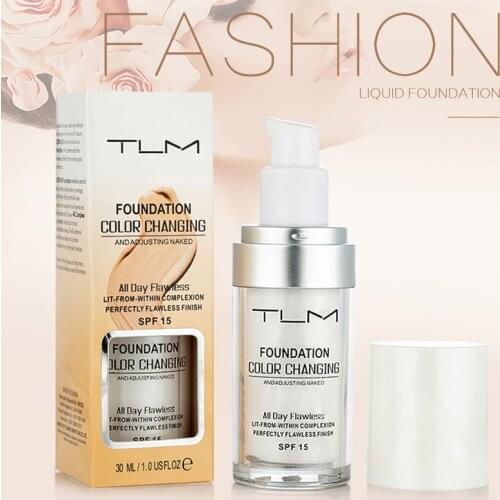 TLM Color Changing Liquid Foundation Makeup Change To Your Skin Tone By Just Blending Moisturizing 2019 30ml maquiagem TSLM2