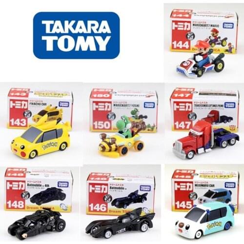 Tomica Alloy Car Model Batman Batmobile Dinosaur Yoshi Super Mario Pikachu Motorcycle Model Car Toys For Children Birthday Gifts