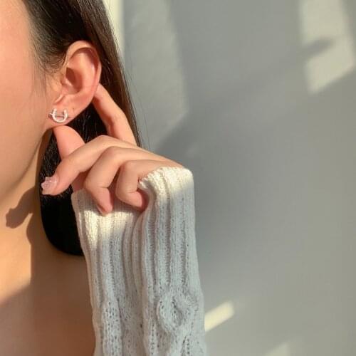 U-shaped Stud Earrings Horseshoe For Women Korean Creative Simple Fashion Design New Trend Student Girl Gifts Jewelry BOYULIGE