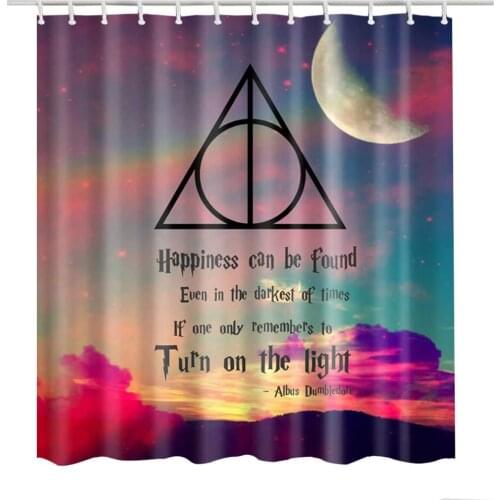 Shower Curtain Cloud and Moon Waterproof Polyester Fabric Bath Curtain with 12pcs Hooks and Size 71''X71'' Nice