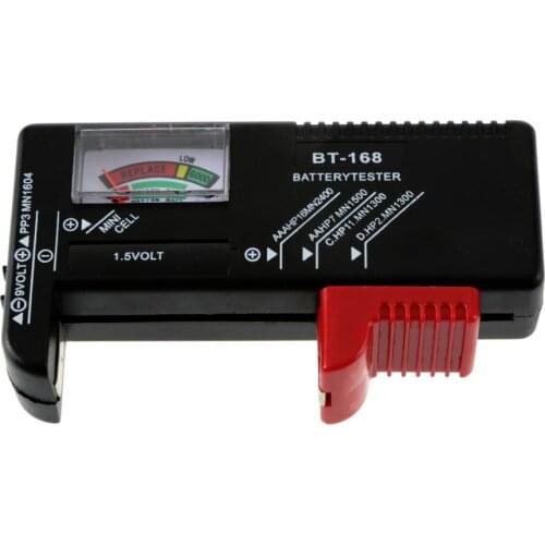 High Quality New AA/AAA/C/D/9V/1.5V Universal Button Cell Battery Volt Tester Checker BT-168