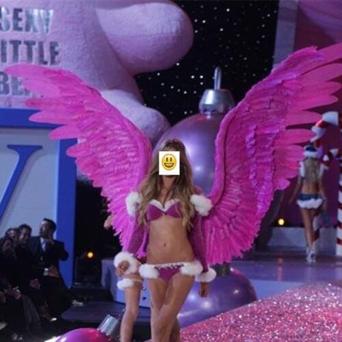 Adults Rose-red Angel Wings Posing Photography Props Feather Handicrafts Lady Men Shoot Accessories For Studio New Type