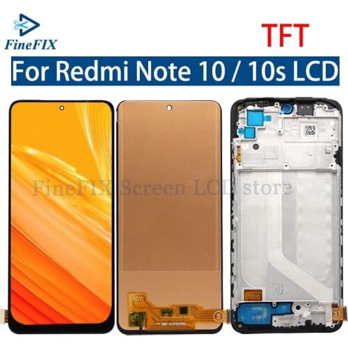 Incell For Xiaomi Redmi Note 10 LCD with Frame M2101K7AG Touch Panel Screen Digitizer For Redmi Note10 Note 10S Display M2101K6G