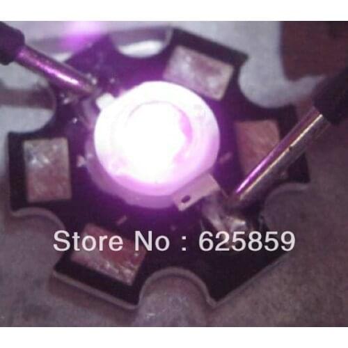 10pcs 1W High Power ULTRA VIOLET UV LED 390-405nm Aquarium fish tank with 20mm base