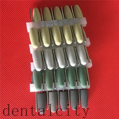 10pcs 2.35mm SILICONE Rubber polishers Dental Resin Base Acrylic Polishing Burs