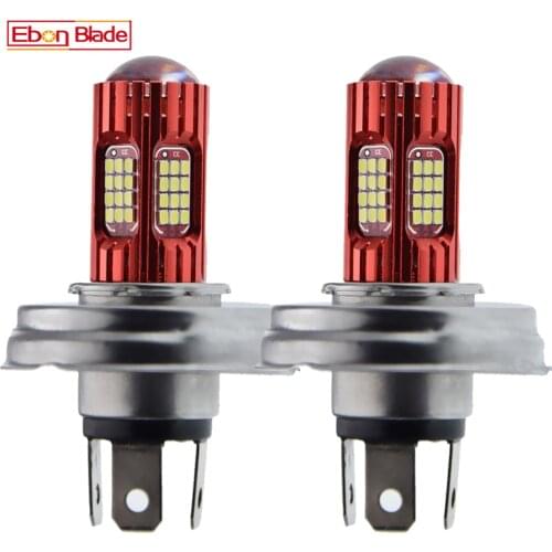 2Pcs P45T R2/2428 LED Bulb 10V-30V 12V Motorcycle Headlamp Light 2016 72 SMD Motorbike Scooter Moped Hi/Lo Beam Front Head Lamp