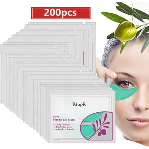 200pcs=100bags Olive Essence Firming Eye Mask Moisturizing Smooth Lifting Firmness Eye Serum Dark Circles Fine Lines eye Patches