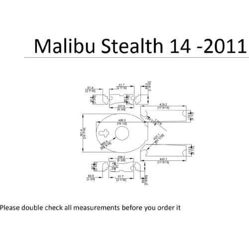 2011 Malibu Stealth 14 Kayak Boat EVA Decking Mat Pads Kit 1/4"