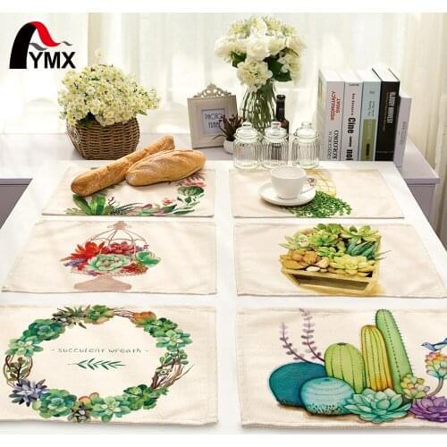 42X32CM Table Napkins Mix 6 Style Beautiful Wreath Images Garland Anadem Dinner Table Napkins Tea Coffee Towel Table Decor