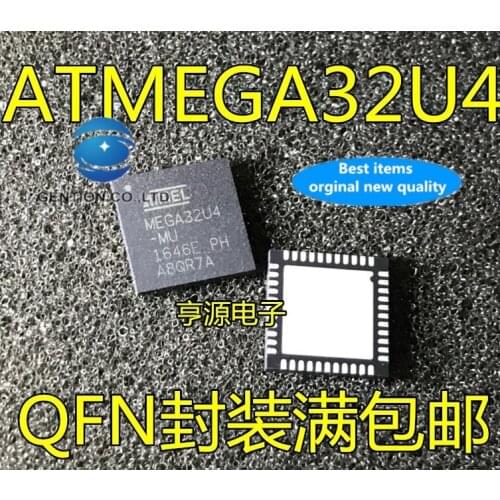 5pcs real photo 100% new and orginal ATMEGA32U4 ATMEGA32U4 - MU QFN44 MEGA32U4 8-bit microcontroller