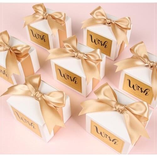 50PCS lot Customized White chocolate candy boxes favor gift box for wedding party birthday Anniversary guests