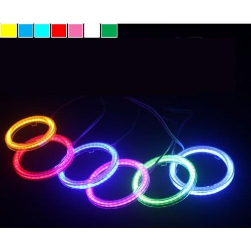2pcs 60mm-120mm LED Night Light Angels Circle Car Headlight Motorcycle Ring Cute Lamp Automobile LED Lights Gift