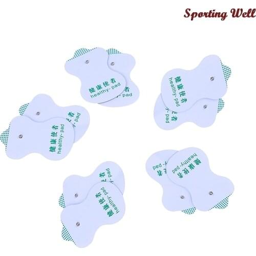 10PCS Digital Therapy Machine for Slimming Electric Body Massager Frequency White Electrode Pads For Electric Tens Acupuncture