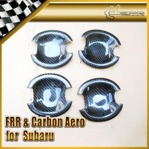 Car Styling For Subar 2008 Forester Real Carbon Fiber Inner Door Cup 4pcs