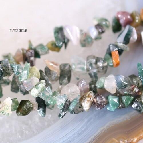 Free Shipping Natural Stone 5x8MM Orange Green Indian Onyx Chip Loose Beads For Making Jewelry String 35" S034