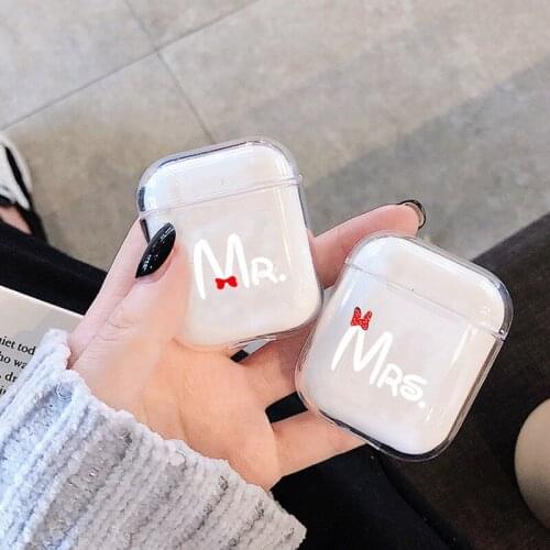 Case For Apple airpods case Cute Cartoon Couples Wireless Bluetooth Earphone Case For Airpods Headphone Hard Protective Case