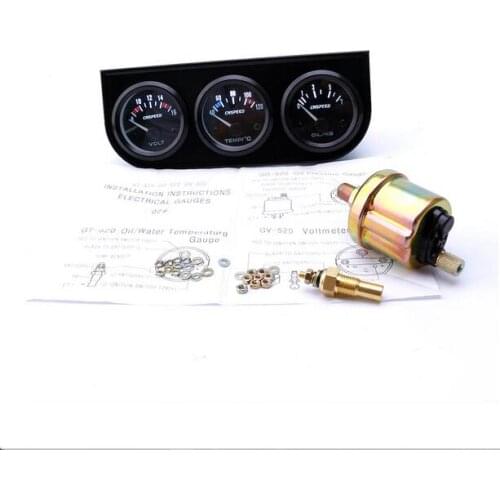 1pcs Water Temp Gauge And 1pcs Oil Pressure Gauge And 1pcs Voltage Gauge And 1pcs Three Hole Gauge Bracket etc