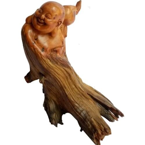 Best sellers 2020 wooden crafts natural wood root carvings for Buddha statue