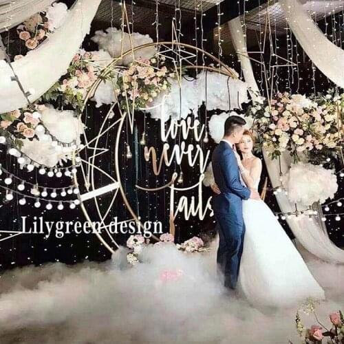 Wrought Iron Arch Door Moon Door Background Decoration T Stage Stage Decoration