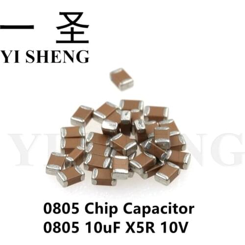 100pcs 10UF X5R 10% 10V 0805 106 SMD Thick Chip Multilayer Ceramic Capacitor