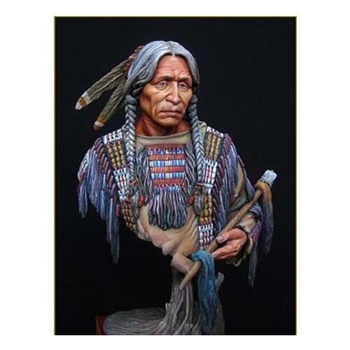 Scale Models 1/10 Chief of Sioux ancient stand bust 1/10 figure Historical Resin Model
