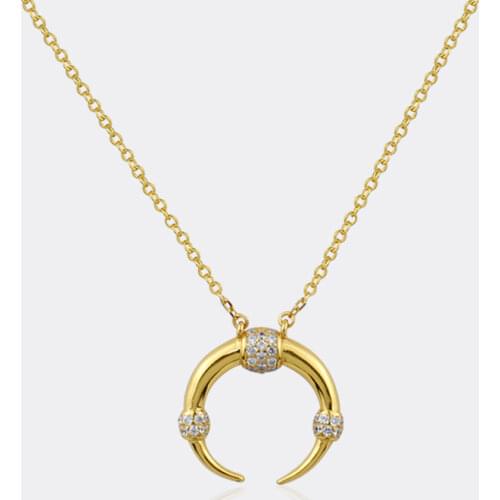 925 Sterling Silver Moon Necklace for Women Temperament Crescent Clavicle Chain Pendant Necklaces 2021