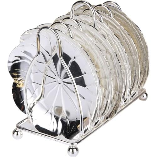 1/4/6/7/8pcs Drink Coasters Home Table Decoration Coaster Anti-rust Durable Vintage Tea Coaster Creative Tea Set Accessories