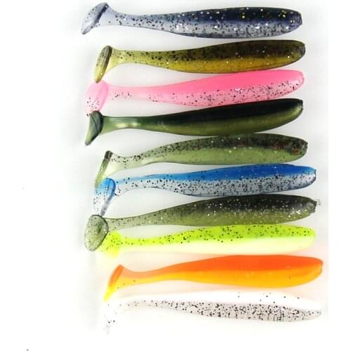 10Pcs/lot Wobbler Fishing Lure 7cm 2g Easy Shiner Jig Swimbait Artificial Double Color Silicone Soft Bait Carp Bass Lures