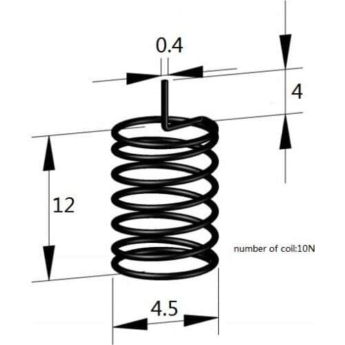 1000PCS 4.5*12 spring with tin coated compression spring